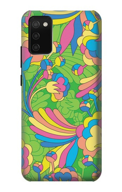 S3273 フラワーラインアートパターン Flower Line Art Pattern Samsung Galaxy A02s, Galaxy M02s バックケース、フリップケース・カバー