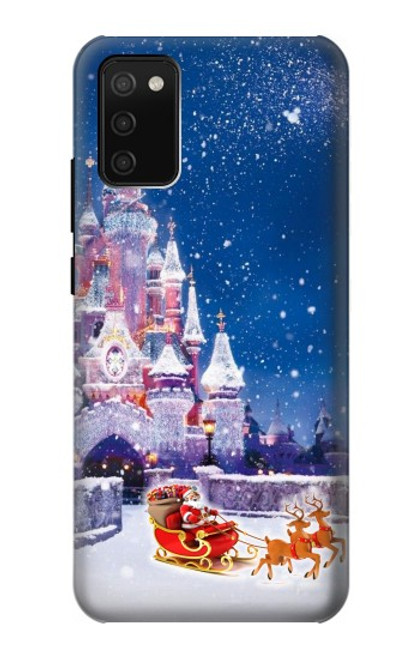 S3282 サンタ・クリスマス城 Santa Xmas Castle Samsung Galaxy A02s, Galaxy M02s バックケース、フリップケース・カバー