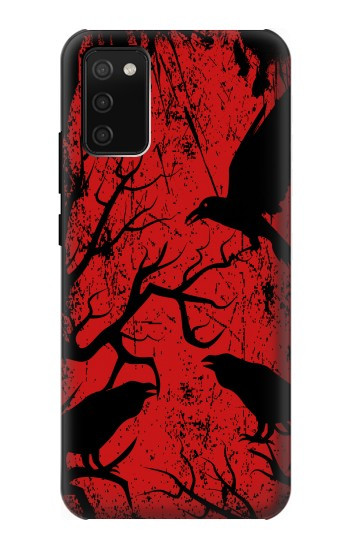 S3325 カラス黒い血の木 Crow Black Blood Tree Samsung Galaxy A02s, Galaxy M02s バックケース、フリップケース・カバー