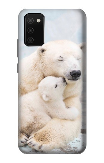 S3373 シロクマ抱擁家族 Polar Bear Hug Family Samsung Galaxy A02s, Galaxy M02s バックケース、フリップケース・カバー