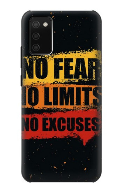 S3492 恐れのない言い訳のない No Fear Limits Excuses Samsung Galaxy A02s, Galaxy M02s バックケース、フリップケース・カバー