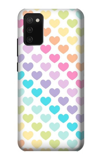 S3499 カラフルなハート柄 Colorful Heart Pattern Samsung Galaxy A02s, Galaxy M02s バックケース、フリップケース・カバー