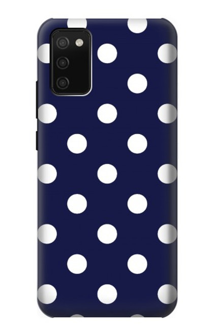 S3533 ブルーの水玉 Blue Polka Dot Samsung Galaxy A02s, Galaxy M02s バックケース、フリップケース・カバー