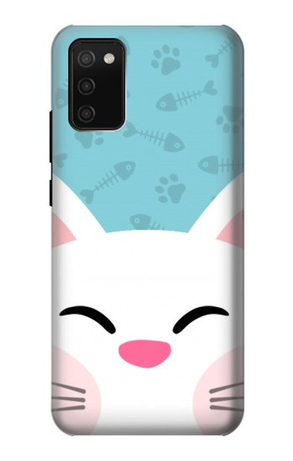 S3542 かわいい猫漫画 Cute Cat Cartoon Samsung Galaxy A02s, Galaxy M02s バックケース、フリップケース・カバー