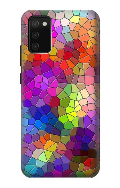 S3677 カラフルなレンガのモザイク Colorful Brick Mosaics Samsung Galaxy A02s, Galaxy M02s バックケース、フリップケース・カバー