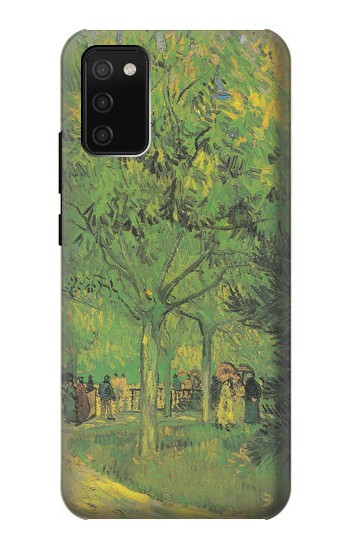 S3748 フィンセント・ファン・ゴッホ パブリックガーデンの車線 Van Gogh A Lane in a Public Garden Samsung Galaxy A02s, Galaxy M02s バックケース、フリップケース・カバー