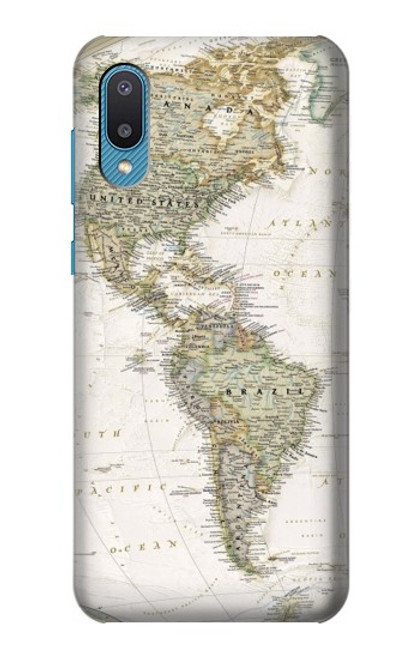 S0604 世界地図 World Map Samsung Galaxy A04, Galaxy A02, M02 バックケース、フリップケース・カバー