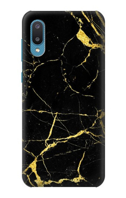 S2896 ゴールドマーブルグラフィックプリント Gold Marble Graphic Printed Samsung Galaxy A04, Galaxy A02, M02 バックケース、フリップケース・カバー