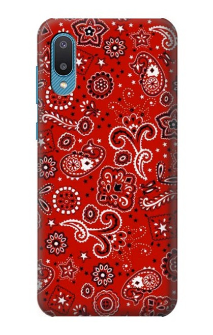 S3354 赤バンダナ Red Classic Bandana Samsung Galaxy A04, Galaxy A02, M02 バックケース、フリップケース・カバー