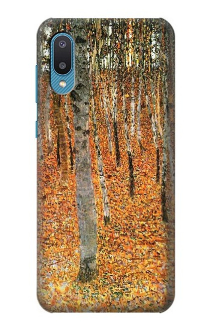 S3380 グスタフ・クリムト バーチフォレスト Gustav Klimt Birch Forest Samsung Galaxy A04, Galaxy A02, M02 バックケース、フリップケース・カバー