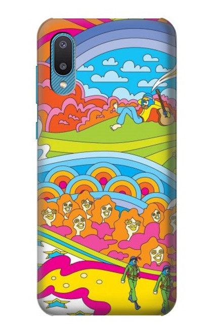 S3407 ヒッピーアート Hippie Art Samsung Galaxy A04, Galaxy A02, M02 バックケース、フリップケース・カバー