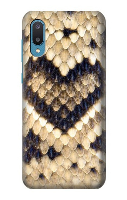 S3417 ダイヤモンドガラガラヘビグラフィックプリント Diamond Rattle Snake Graphic Print Samsung Galaxy A04, Galaxy A02, M02 バックケース、フリップケース・カバー