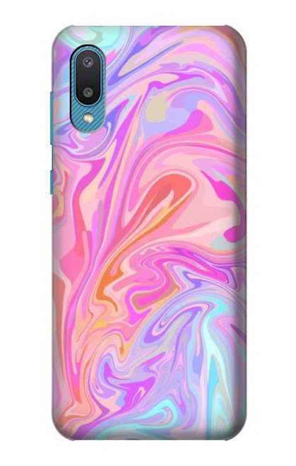 S3444 デジタルアートカラフルな液体 Digital Art Colorful Liquid Samsung Galaxy A04, Galaxy A02, M02 バックケース、フリップケース・カバー