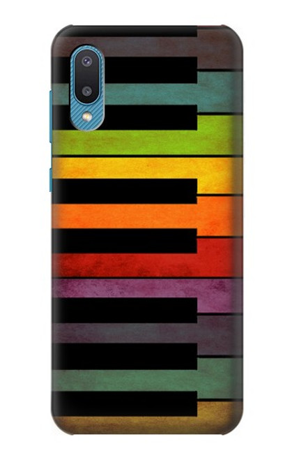 S3451 カラフルなピアノ Colorful Piano Samsung Galaxy A04, Galaxy A02, M02 バックケース、フリップケース・カバー