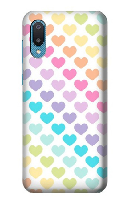 S3499 カラフルなハート柄 Colorful Heart Pattern Samsung Galaxy A04, Galaxy A02, M02 バックケース、フリップケース・カバー