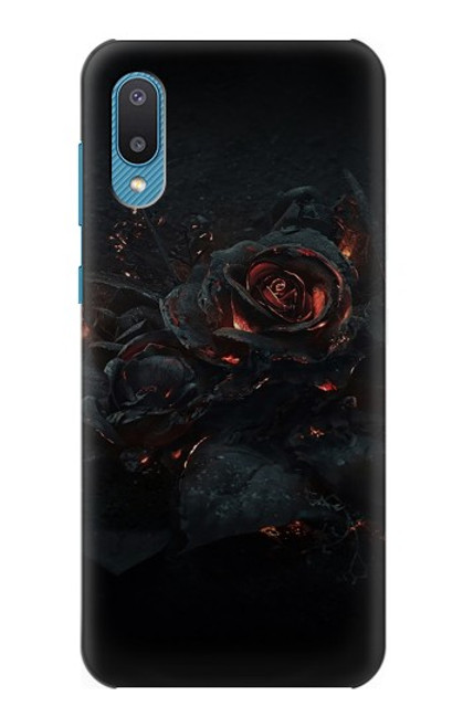 S3672 バーンドローズ Burned Rose Samsung Galaxy A04, Galaxy A02, M02 バックケース、フリップケース・カバー