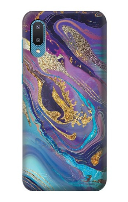 S3676 カラフルな抽象的な大理石の石 Colorful Abstract Marble Stone Samsung Galaxy A04, Galaxy A02, M02 バックケース、フリップケース・カバー