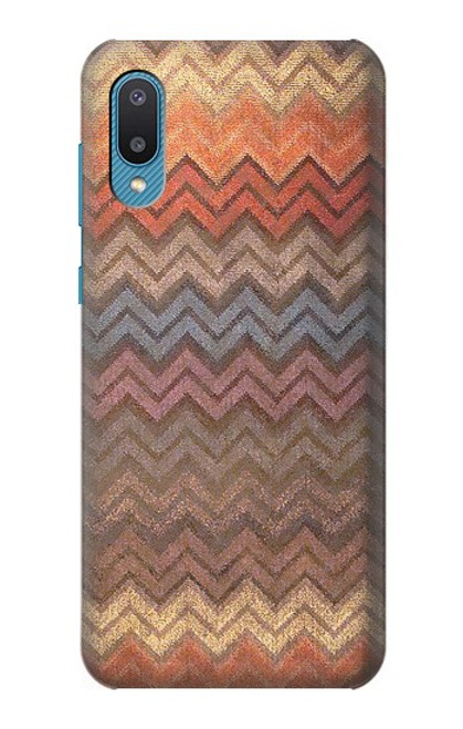 S3752 ジグザグ生地パターングラフィックプリント Zigzag Fabric Pattern Graphic Printed Samsung Galaxy A04, Galaxy A02, M02 バックケース、フリップケース・カバー