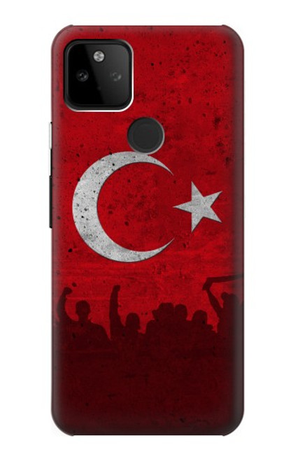 S2991 七面鳥サッカー Turkey Football Soccer Flag Google Pixel 5A 5G バックケース、フリップケース・カバー