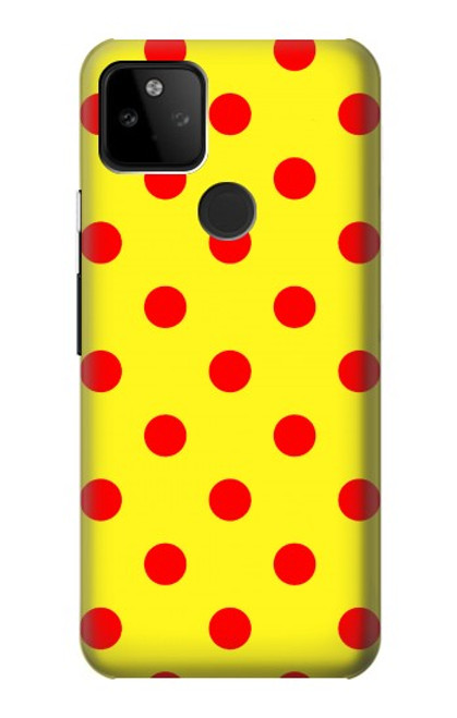 S3526 赤い水玉 Red Spot Polka Dot Google Pixel 5A 5G バックケース、フリップケース・カバー