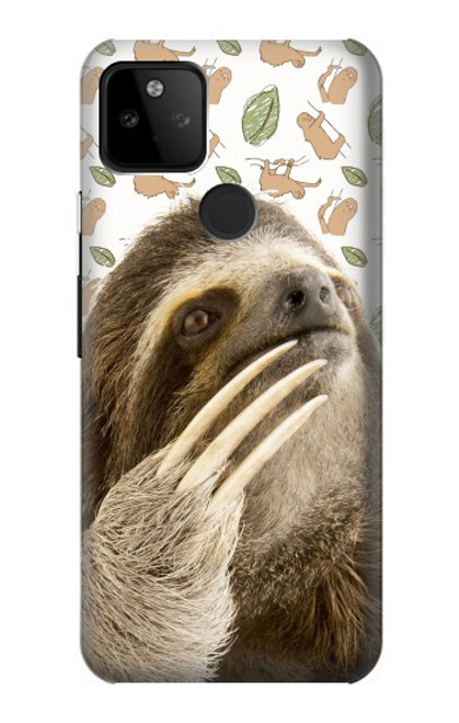 S3559 ナマケモノ Sloth Pattern Google Pixel 5A 5G バックケース、フリップケース・カバー