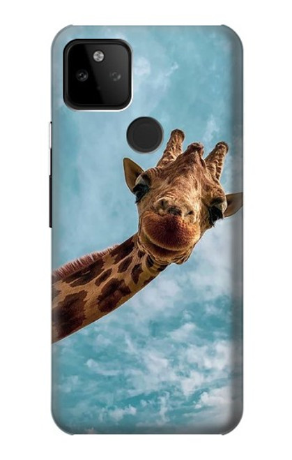 S3680 かわいいスマイルキリン Cute Smile Giraffe Google Pixel 5A 5G バックケース、フリップケース・カバー