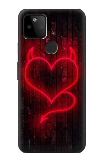 S3682 デビルハート Devil Heart Google Pixel 5A 5G バックケース、フリップケース・カバー