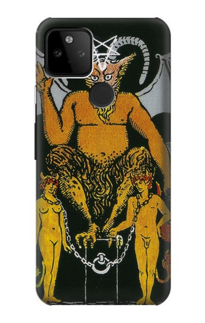 S3740 タロットカード悪魔 Tarot Card The Devil Google Pixel 5A 5G バックケース、フリップケース・カバー