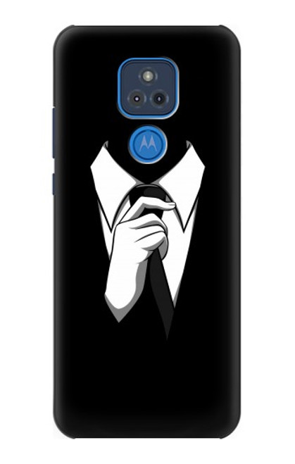 S1591 ブラックスーツで匿名の男 Anonymous Man in Black Suit Motorola Moto G Play (2021) バックケース、フリップケース・カバー