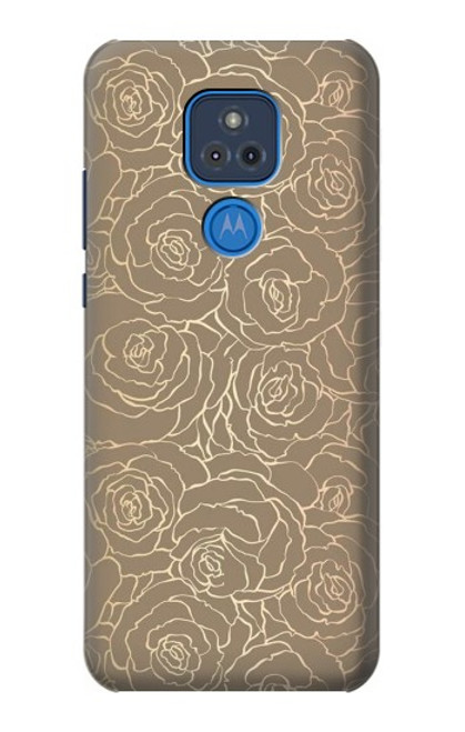 S3466 ゴールドローズ柄 Gold Rose Pattern Motorola Moto G Play (2021) バックケース、フリップケース・カバー
