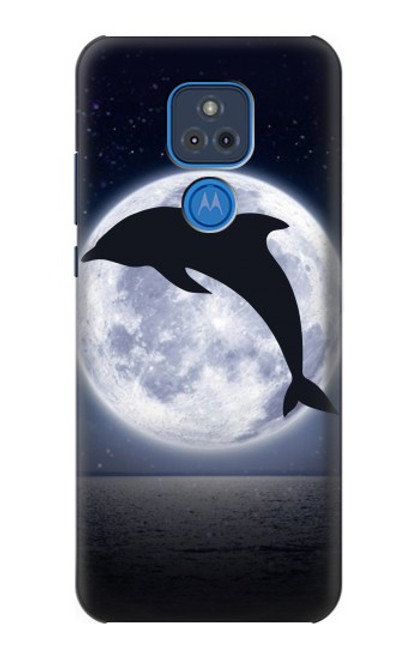 S3510 ドルフィン Dolphin Moon Night Motorola Moto G Play (2021) バックケース、フリップケース・カバー