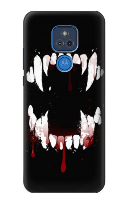 S3527 吸血鬼の歯 Vampire Teeth Bloodstain Motorola Moto G Play (2021) バックケース、フリップケース・カバー