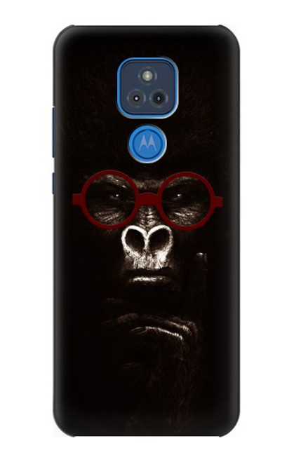S3529 思考ゴリラ Thinking Gorilla Motorola Moto G Play (2021) バックケース、フリップケース・カバー