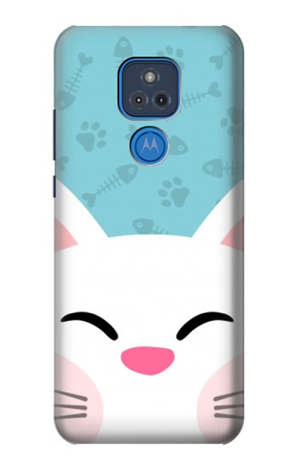 S3542 かわいい猫漫画 Cute Cat Cartoon Motorola Moto G Play (2021) バックケース、フリップケース・カバー