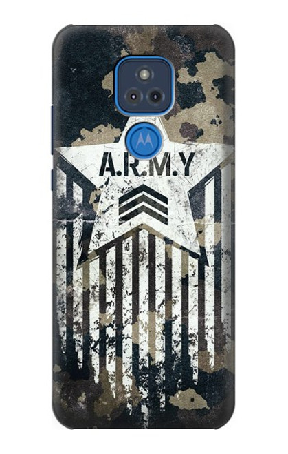S3666 陸軍迷彩迷彩 Army Camo Camouflage Motorola Moto G Play (2021) バックケース、フリップケース・カバー