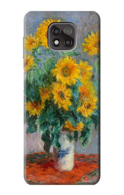 S2937 クロード・モネ ひまわり Claude Monet Bouquet of Sunflowers Motorola Moto G Power (2021) バックケース、フリップケース・カバー