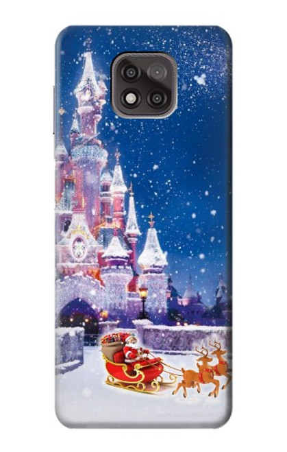 S3282 サンタ・クリスマス城 Santa Xmas Castle Motorola Moto G Power (2021) バックケース、フリップケース・カバー