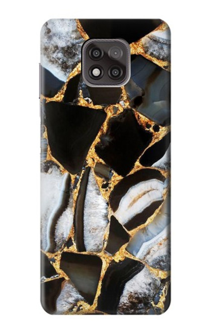 S3419 金の大理石のグラフィックプリント Gold Marble Graphic Print Motorola Moto G Power (2021) バックケース、フリップケース・カバー