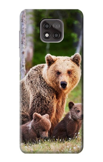 S3558 くまの家族 Bear Family Motorola Moto G Power (2021) バックケース、フリップケース・カバー