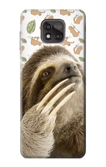 S3559 ナマケモノ Sloth Pattern Motorola Moto G Power (2021) バックケース、フリップケース・カバー