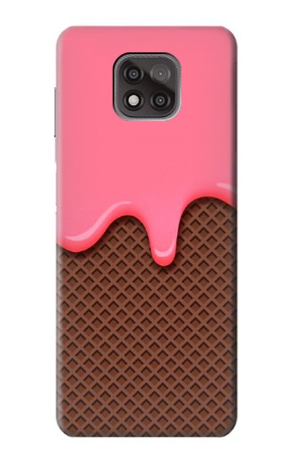 S3754 ストロベリーアイスクリームコーン Strawberry Ice Cream Cone Motorola Moto G Power (2021) バックケース、フリップケース・カバー
