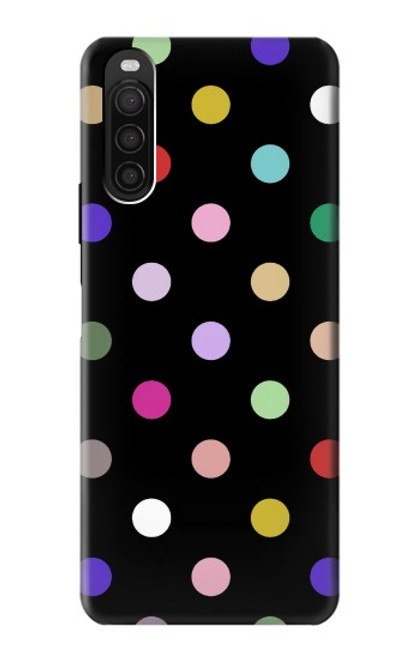 S3532 カラフルな水玉 Colorful Polka Dot Sony Xperia 10 III バックケース、フリップケース・カバー