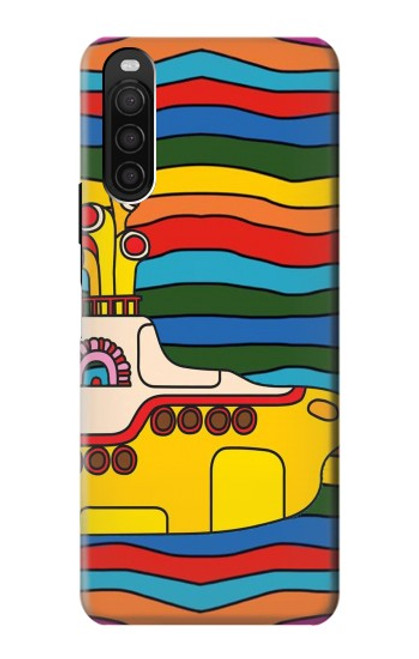 S3599 ヒッピーイエローサブマリン Hippie Submarine Sony Xperia 10 III バックケース、フリップケース・カバー