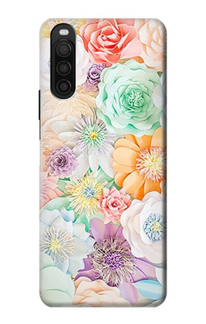 S3705 パステルフローラルフラワー Pastel Floral Flower Sony Xperia 10 III バックケース、フリップケース・カバー