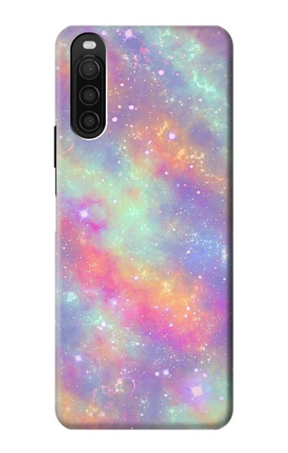 S3706 パステルレインボーギャラクシーピンクスカイ Pastel Rainbow Galaxy Pink Sky Sony Xperia 10 III バックケース、フリップケース・カバー