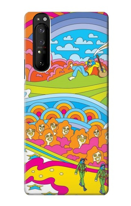 S3407 ヒッピーアート Hippie Art Sony Xperia 1 III バックケース、フリップケース・カバー