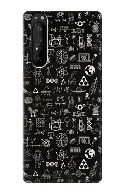 S3426 科学黒板 Blackboard Science Sony Xperia 1 III バックケース、フリップケース・カバー