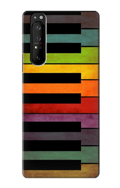 S3451 カラフルなピアノ Colorful Piano Sony Xperia 1 III バックケース、フリップケース・カバー