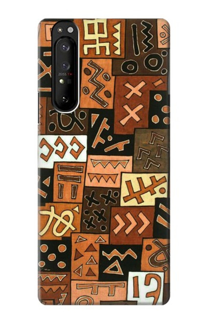 S3460 マリ芸術 Mali Art Pattern Sony Xperia 1 III バックケース、フリップケース・カバー