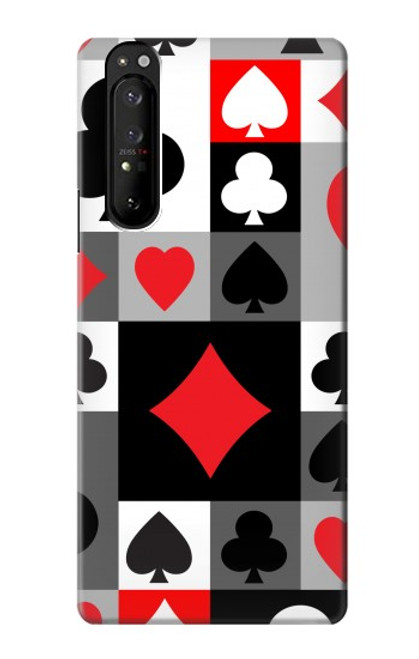 S3463 ポーカーカード Poker Card Suit Sony Xperia 1 III バックケース、フリップケース・カバー